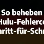 So beheben Sie Hulu-Fehlercodes Schritt-für-Schritt